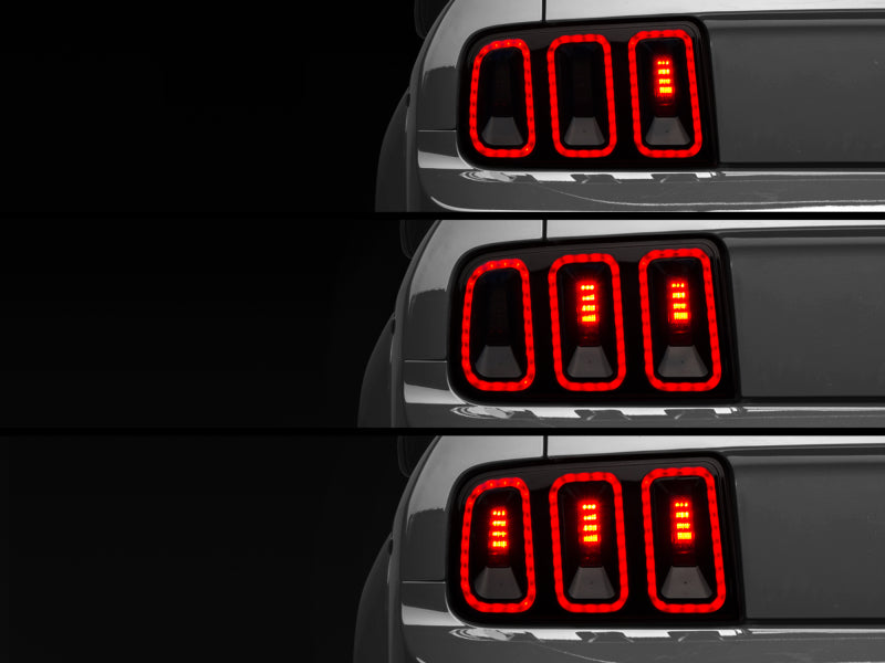 Raxiom 05-09 Ford Mustang Gen5 Tail Lights- Black Housing (Smoked Lens) Raxiom Tail Lights  AXOPROS