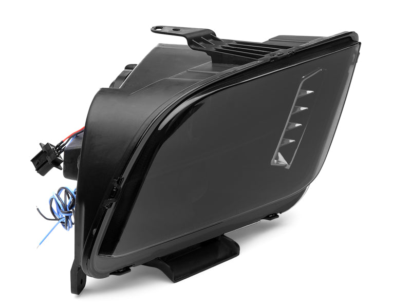 Raxiom 05-09 Ford Mustang w/ Halogen LED Halo Prjctr Headlights-Blk Hsng(Smoked Lens Exclude GT500) Raxiom Headlights AXOPROS