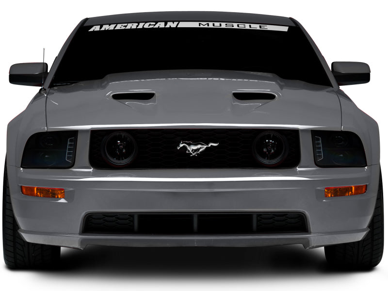 Raxiom 05-09 Ford Mustang w/ Halogen LED Halo Prjctr Headlights-Blk Hsng(Smoked Lens Exclude GT500) Raxiom Headlights AXOPROS
