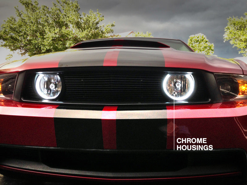 Raxiom 05-12 Ford Mustang GT LED Halo Fog Lights (Chrome) Raxiom Headlights AXOPROS