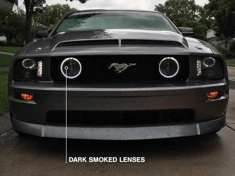 Raxiom 05-12 Ford Mustang GT LED Halo Fog Lights (Smoked) Raxiom Headlights AXOPROS