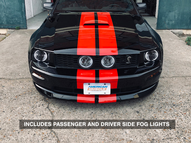 Raxiom 05-12 Ford Mustang GT LED Halo Fog Lights (Smoked) Raxiom Headlights AXOPROS