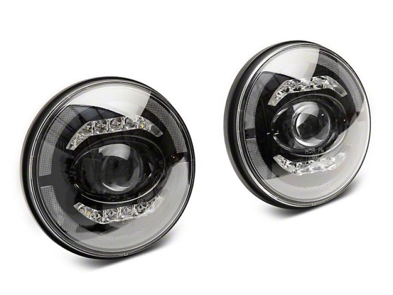 Raxiom 07-18 Jeep Wrangler JK Axial Series LED Headlights- Black Housing (Clear Lens) Raxiom Headlights AXOPROS
