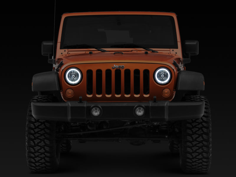 Raxiom 07-18 Jeep Wrangler JK LED Halo Headlights- Chrome Housing (Clear Lens) Raxiom Headlights AXOPROS