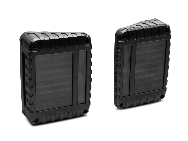 Raxiom 07-18 Jeep Wrangler JK LED Tail Lights- Black Housing (Smoked Lens) Raxiom Tail Lights  AXOPROS