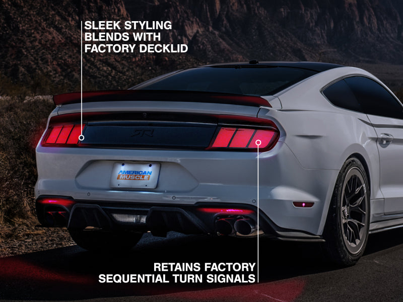 Raxiom 15-22 Ford Mustang Profile LED Tail Lights - Gloss Black Housing (Smoked Lens) Raxiom Tail Lights AXOPROS