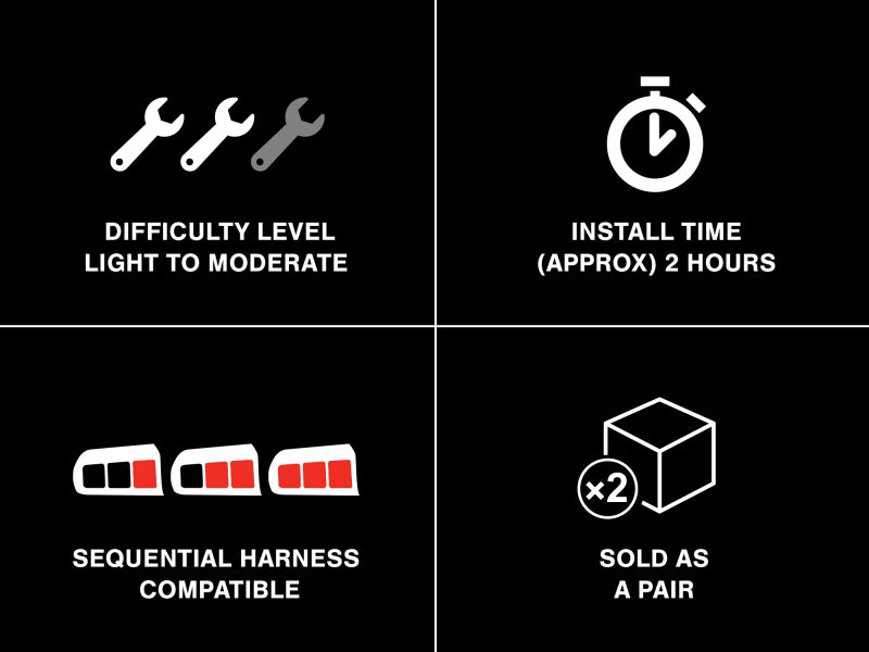 Raxiom 96-98 Ford Mustang Icon LED Tail Lights- Black Housing (Smoked Lens) Raxiom Tail Lights  AXOPROS