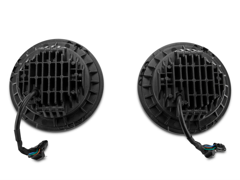 Raxiom 97-18 Jeep Wrangler TJ/JK Axial Halo Headlights w/ DRL Amber Signals- Blk Hsng (Clear Lens) Raxiom Headlights AXOPROS