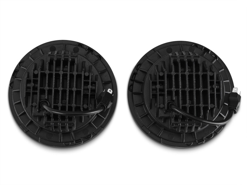Raxiom 97-18 Jeep Wrangler TJ/JK Axial Series LED Daymaker Headlights- Black Housing (Clear Lens) Raxiom Headlights AXOPROS
