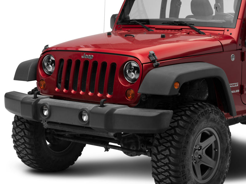 Raxiom 97-18 Jeep Wrangler TJ/JK Axial Series LED Daymaker Headlights- Black Housing (Clear Lens) Raxiom Headlights AXOPROS