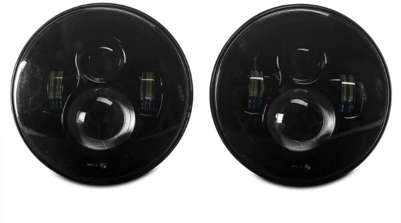 Raxiom 97-18 Jeep Wrangler TJ/JK Axial Series LED Daymaker Headlights- Black Housing (Clear Lens) Raxiom Headlights AXOPROS
