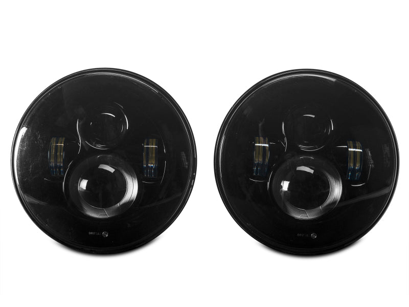 Raxiom 97-18 Jeep Wrangler TJ/JK Axial Series LED Daymaker Headlights- Black Housing (Clear Lens) Raxiom Headlights AXOPROS