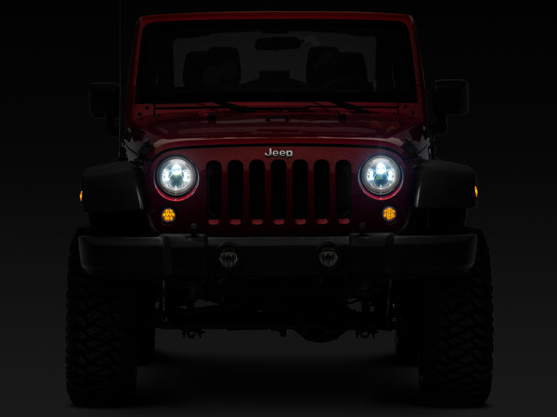 Raxiom 97-18 Jeep Wrangler TJ/JK Axial Series LED Daymaker Headlights- Chrome Housing (Clear Lens) Raxiom Headlights AXOPROS
