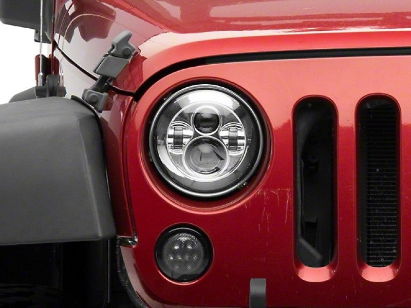 Raxiom 97-18 Jeep Wrangler TJ/JK Axial Series LED Daymaker Headlights- Chrome Housing (Clear Lens) Raxiom Headlights AXOPROS