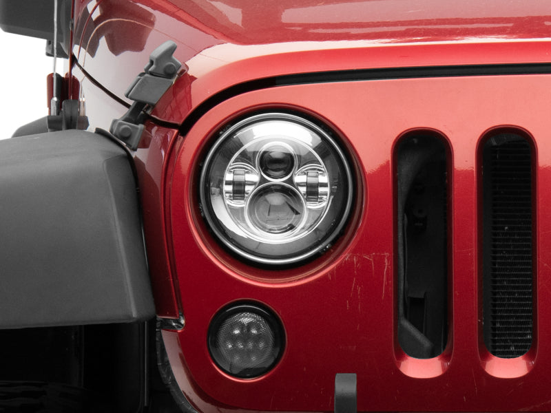 Raxiom 97-18 Jeep Wrangler TJ/JK Axial Series LED Daymaker Headlights- Chrome Housing (Clear Lens) Raxiom Headlights AXOPROS