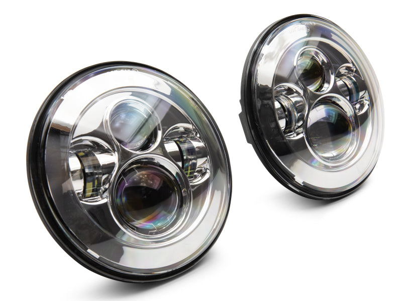 Raxiom 97-18 Jeep Wrangler TJ/JK Axial Series LED Daymaker Headlights- Chrome Housing (Clear Lens) Raxiom Headlights AXOPROS