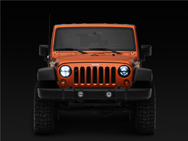 Raxiom 97-18 Jeep Wrangler TJ/JK Axial Series LED Headlights- Black Housing (Clear Lens) Raxiom Headlights AXOPROS