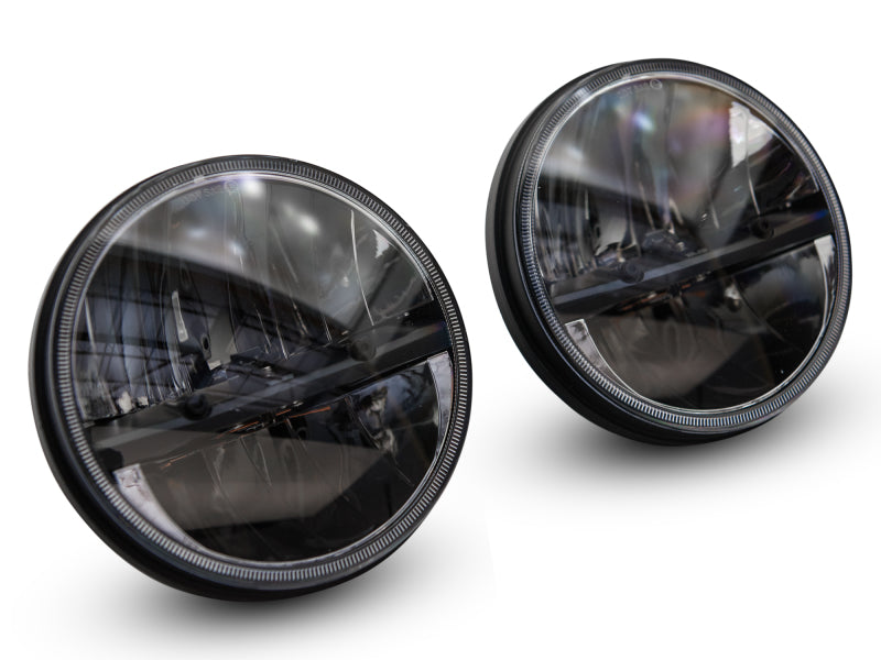 Raxiom 97-18 Jeep Wrangler TJ/JK Axial Series LED Headlights- Black Housing (Clear Lens) Raxiom Headlights AXOPROS