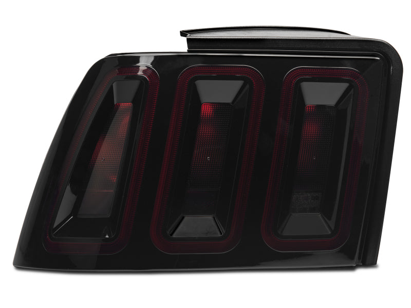 Raxiom 99-04 Ford Mustang Excluding 99-01 Cobra Icon LED Tail Lights- Black Housing (Smoked Lens) Raxiom Tail Lights  AXOPROS