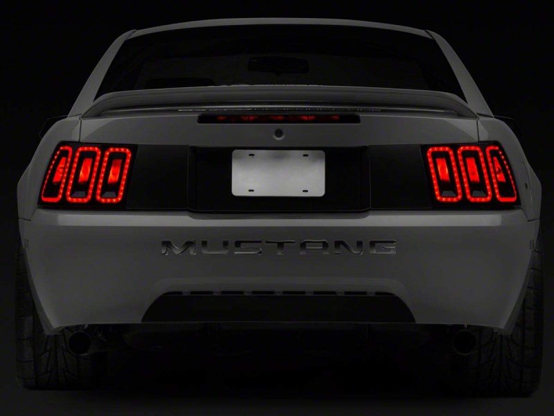 Raxiom 99-04 Ford Mustang Excluding 99-01 Cobra Icon LED Tail Lights- Black Housing (Smoked Lens) Raxiom Tail Lights  AXOPROS