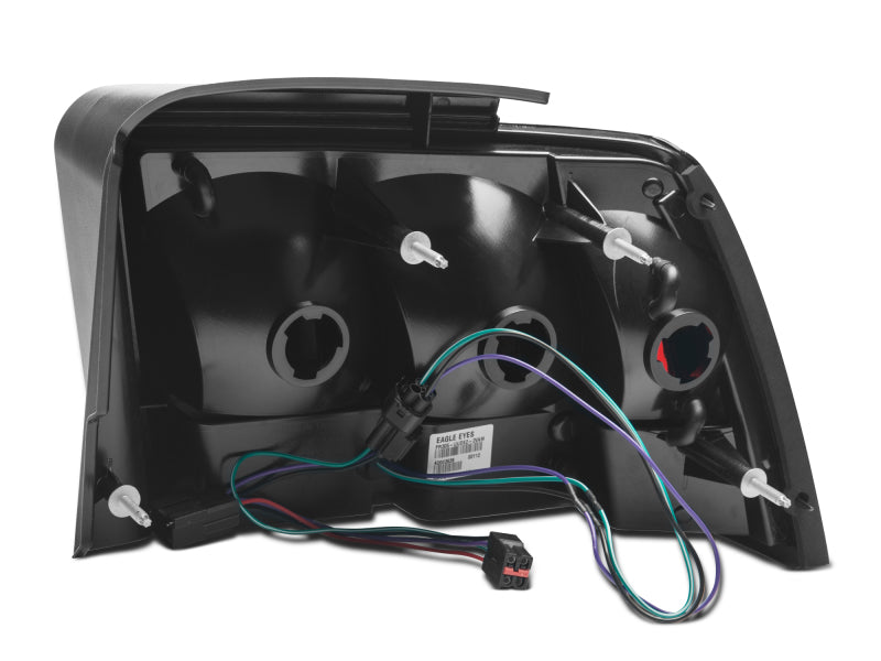 Raxiom 99-04 Ford Mustang Excluding 99-01 Cobra Icon LED Tail Lights- Black Housing (Smoked Lens) Raxiom Tail Lights  AXOPROS