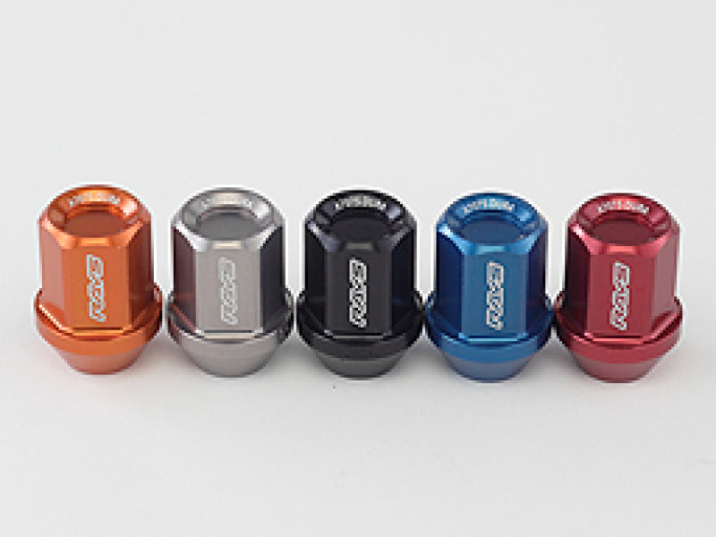 Rays Dura-Nut L32 Straight Type 12x1.25 Lug Nut Set 16 Lug 4 Lock Set - Black Rays Lug Nuts  AXOPROS