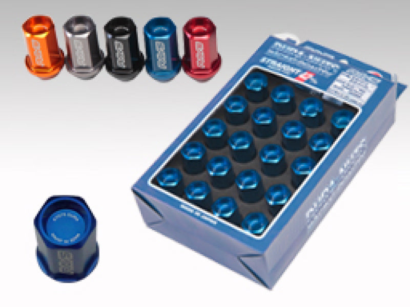 Rays Dura-Nut L42 Straight Type 12X1.25 Lug Nut Set 16 Lug 4 Lock Set - Black Rays Lug Nuts AXOPROS