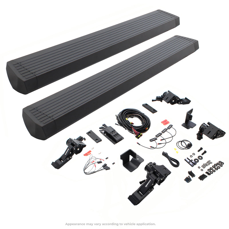 RealTruck 18-24 Jeep Wrangler 4dr VoltStep Electric Running Board Kit (Drilling Req.) - Tex. Blk Go Rhino Running Boards  AXOPROS