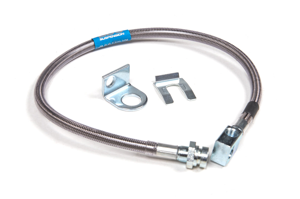 Rear Brake Line - Stainless Steel - Fits 4-6.5 Inch Lift - Jeep Wrangler YJ (87-95) BDS Suspension Brake Hydraulic Hose Kit AXOPROS