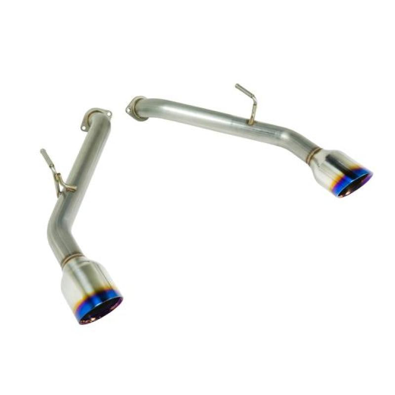 Remark 2014+ Infiniti Q50 Axle Back Exhaust w/Burnt Stainless Double Wall Tip Remark Axle Back AXOPROS