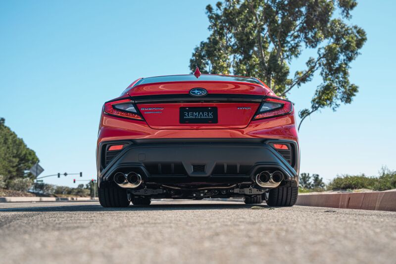 Remark 2022+ Subaru WRX VB Axle Back Exhaust w/Burnt Stainless Steel Dual Wall Tip Remark Axle Back AXOPROS