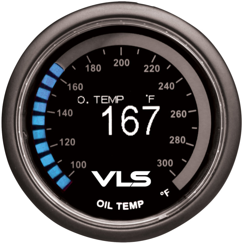 Revel VLS 52mm 100-300 Deg F Digital OLED Oil Temperature Gauge Revel Gauges AXOPROS