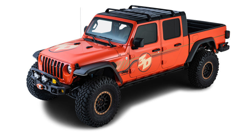 Rhino-Rack 07-22 Jeep Wrangler JK/JL 4 Door Hard Top Vortex SG 2 Bar Roof Rack - Black Rhino-Rack Roof Rack AXOPROS