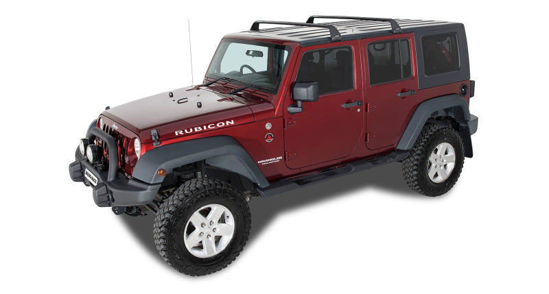 Rhino-Rack 07-22 Jeep Wrangler JK/JL 4 Door Hard Top Vortex SG 2 Bar Roof Rack - Black Rhino-Rack Roof Rack AXOPROS