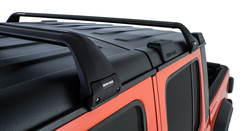 Rhino-Rack 07-22 Jeep Wrangler JK/JL 4 Door Hard Top Vortex SG 2 Bar Roof Rack - Black Rhino-Rack Roof Rack AXOPROS