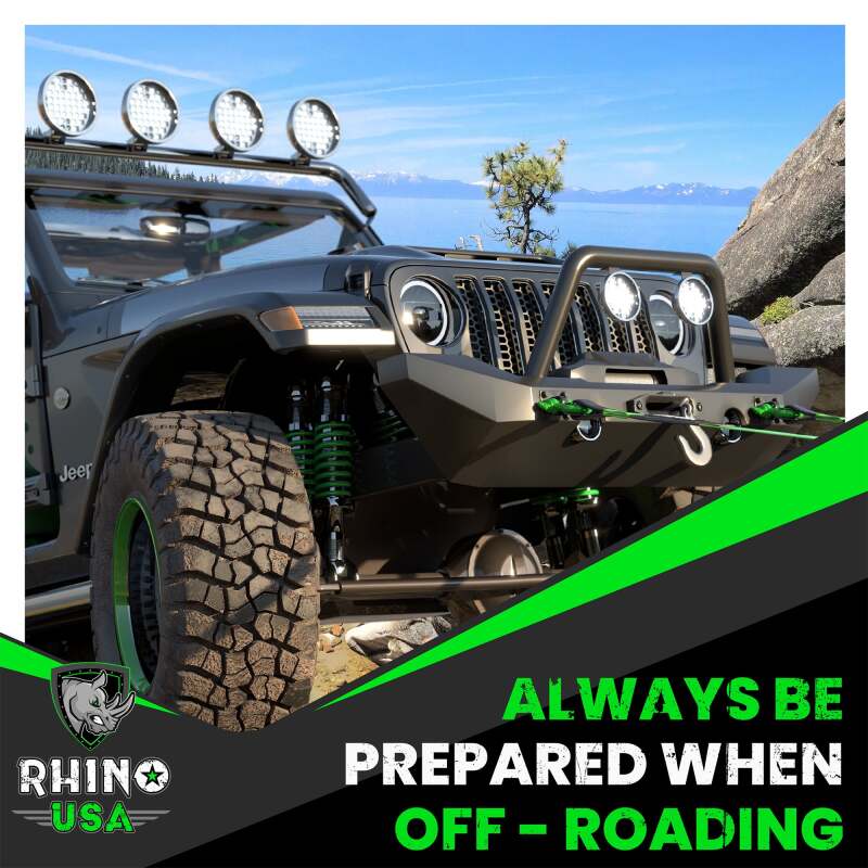 Rhino USA 3/4In D-Ring Shackle Set (2-Pack) Matte Black Rhino USA Shackle Kits AXOPROS