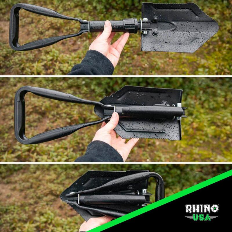 Rhino USA Folding Recovery Shovel W/Pick Rhino USA Camping Equipment AXOPROS