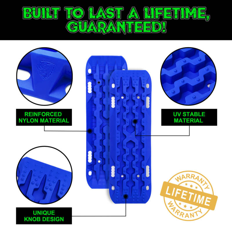 Rhino USA Recovery Traction Boards - Blue (Pair) Rhino USA Recovery Boards AXOPROS