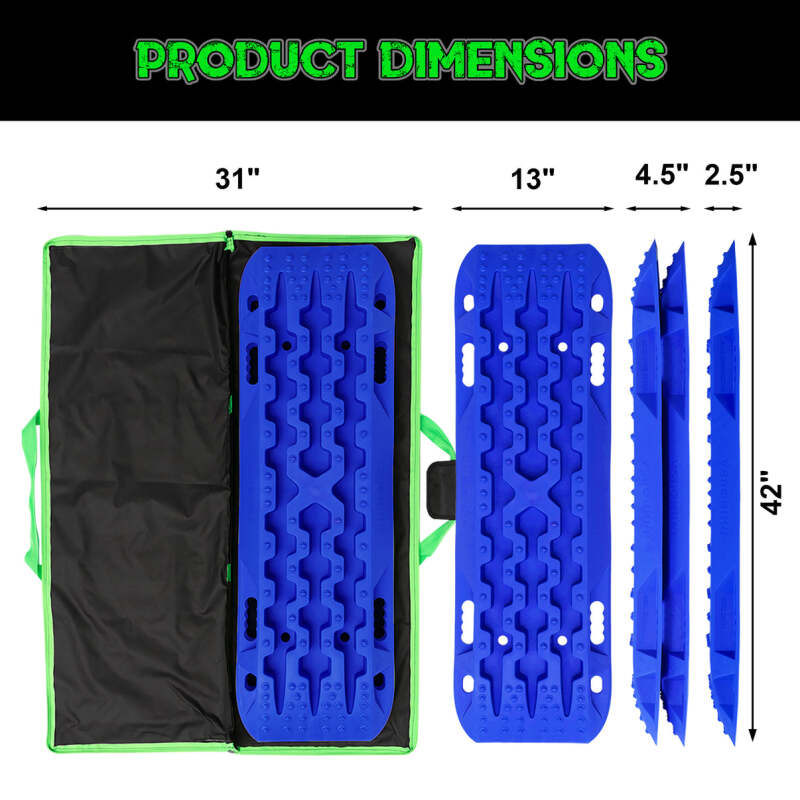 Rhino USA Recovery Traction Boards - Blue (Pair) Rhino USA Recovery Boards AXOPROS