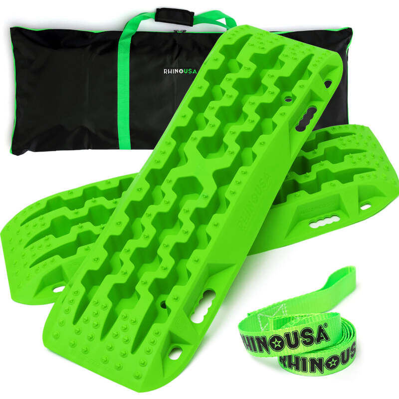 Rhino USA Recovery Traction Boards - Green (Pair) Rhino USA Recovery Boards AXOPROS