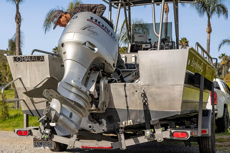 Rhino USA Retractable Transom Straps (2 Pack-Black) Rhino USA Tow Straps AXOPROS