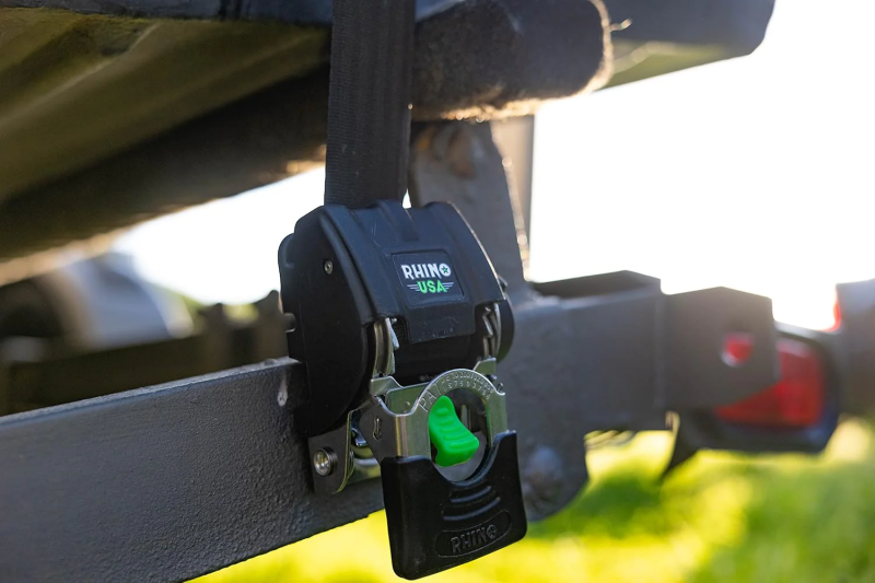Rhino USA Retractable Transom Straps (2 Pack-Black) Rhino USA Tow Straps AXOPROS