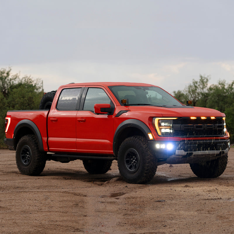 Rigid Industries 2021+ Ford Raptor Triple Fog Lights Kit Rigid Industries Light Mounts AXOPROS