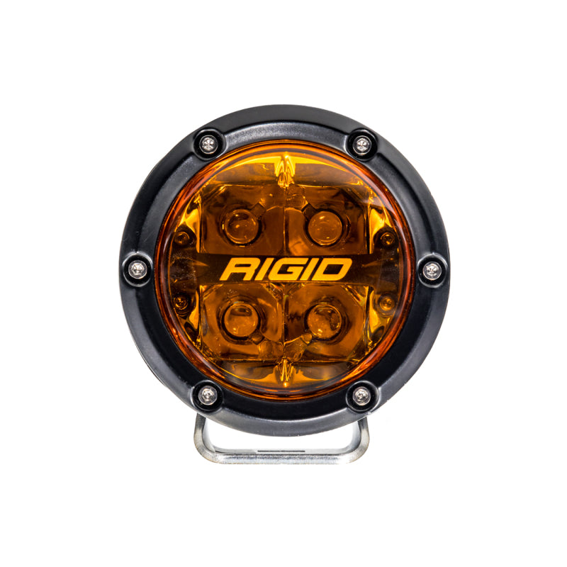 Rigid Industries 360-Series 4in Fog w/ Amber PRO Lens - White (Pair) Rigid Industries Light Bars & Cubes AXOPROS