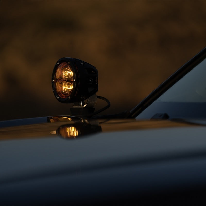 Rigid Industries 360-Series 4in Fog w/ Amber PRO Lens - White (Pair) Rigid Industries Light Bars & Cubes AXOPROS