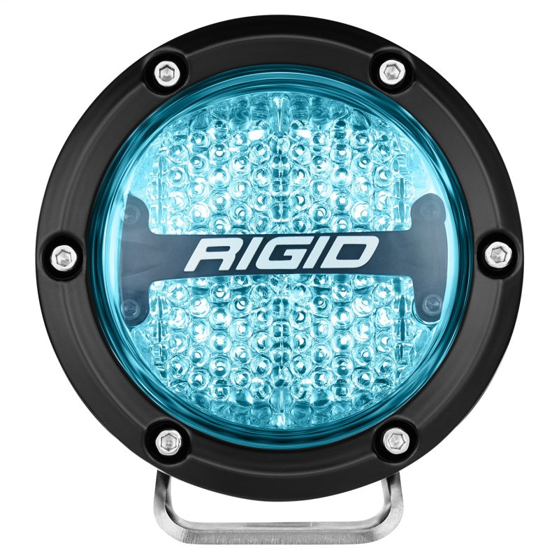Rigid Industries 360-Series 4in LED Off-Road Diffused Beam - RGBW Backlight (Pair) Rigid Industries Light Bars & Cubes AXOPROS