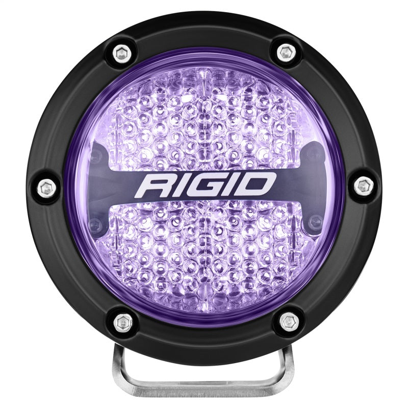 Rigid Industries 360-Series 4in LED Off-Road Diffused Beam - RGBW Backlight (Pair) Rigid Industries Light Bars & Cubes AXOPROS