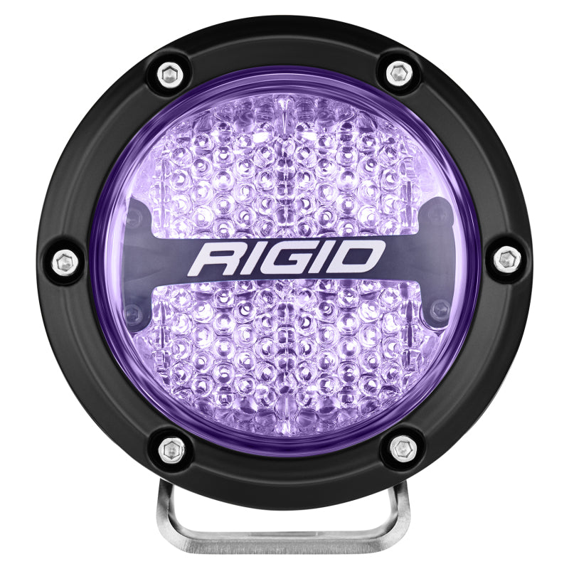 Rigid Industries 360-Series 4in LED Off-Road Diffused Beam - RGBW Backlight (Pair) Rigid Industries Light Bars & Cubes AXOPROS