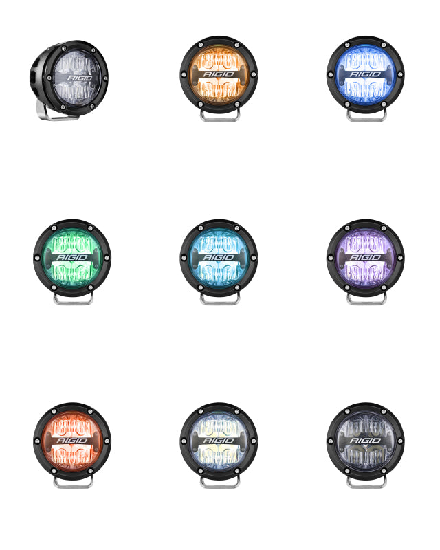 Rigid Industries 360-Series 4in LED Off-Road Drive Beam - RGBW (Pair) Rigid Industries Light Bars & Cubes AXOPROS