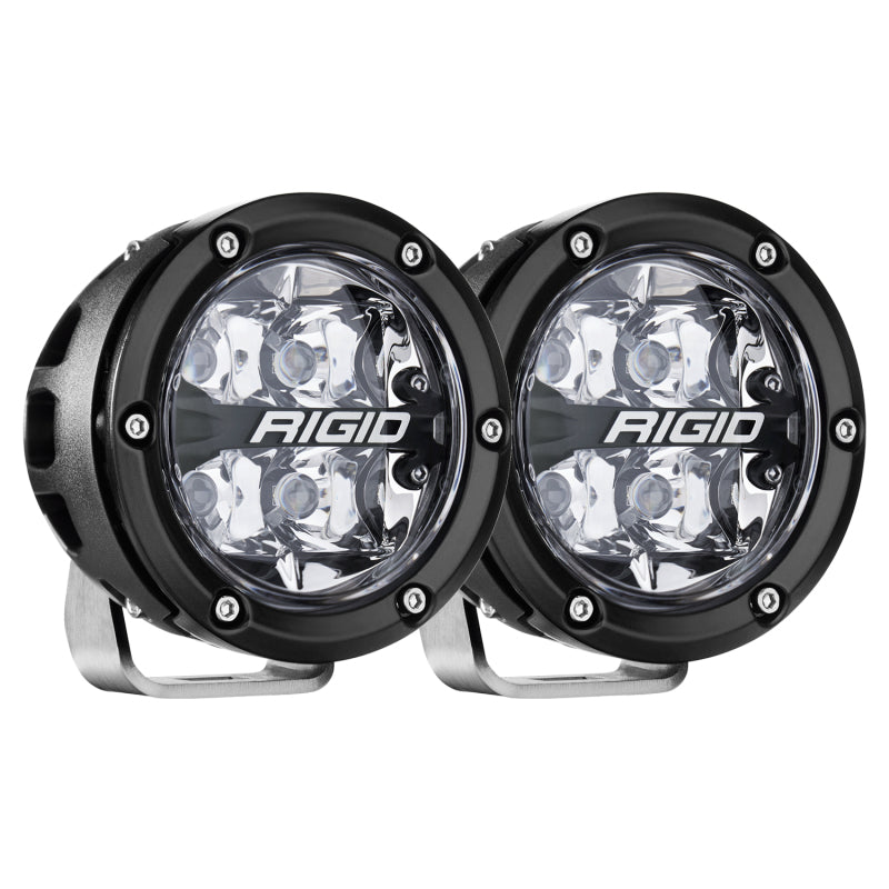 Rigid Industries 360-Series 4in LED Off-Road Spot Beam - RGBW (Pair) Rigid Industries Light Bars & Cubes AXOPROS